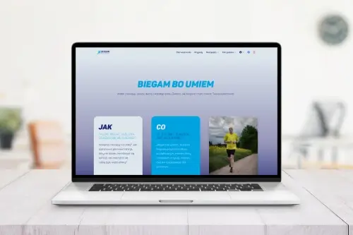 Zrzut ekranu strony Biegam bo umiem