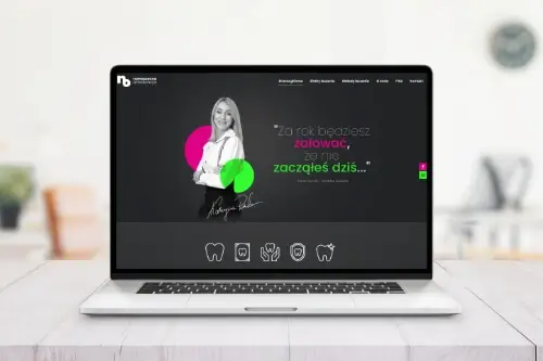 Zrzut ekranu strony Nowoczesna Ortodoncja